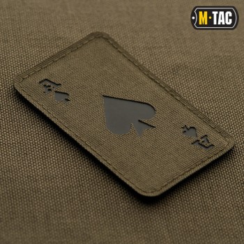 M-Tac patch Ace of Spades Laser Cut - OD Green