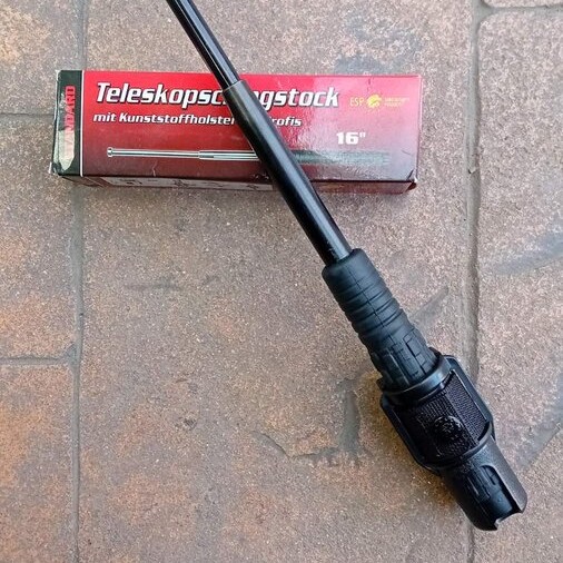 Палки - Телескопична палка ESP 16 инча - Черна + полимерен държач