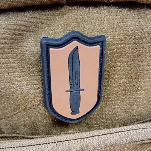 Пачове и велкро панели, аксесоари - Гумена нашивка Tactical Knife