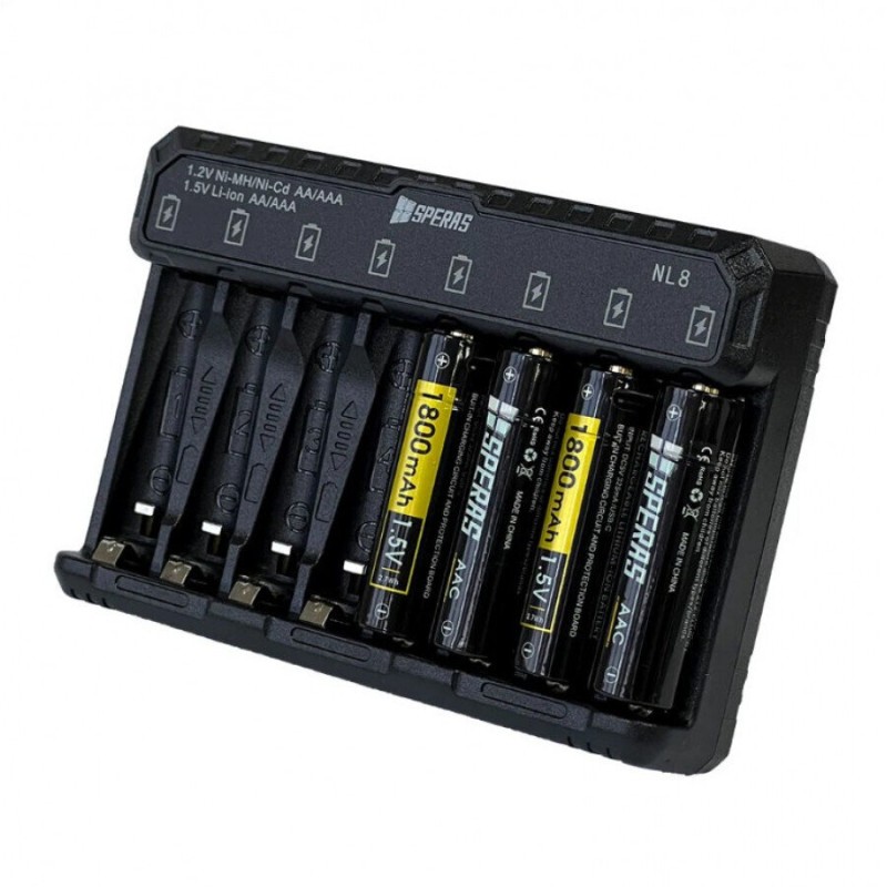 Зарядни - Зарядно устройство за батерии AA/AAA 1,5v Speras NL8