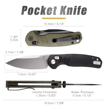 Сгъваем нож Greatech /QY32013А/ D2+G10 Black