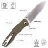 Greatech Knives - Сгъваем нож Greatech /QYG4201/ 9Cr18 Steel Blade, G10 handle