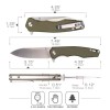 Greatech Knives - Сгъваем нож Greatech /QYG4201/ 9Cr18 Steel Blade, G10 handle