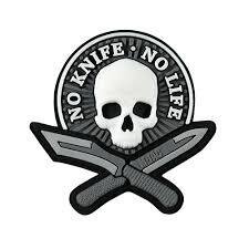 M-Tac patch No Knife - No Life 3D PVC СИВ