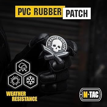 Пачове и велкро панели, аксесоари - M-Tac patch No Knife - No Life 3D PVC СИВ