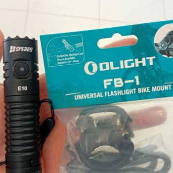1+1 Фенер + Веломонтаж/ SPERAS E10 - 1300 lm + Велосипеден крепеж Olight FB-1