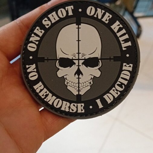 Пачове и велкро панели, аксесоари - Гумена нашивка (пач) One Shot, One Kill