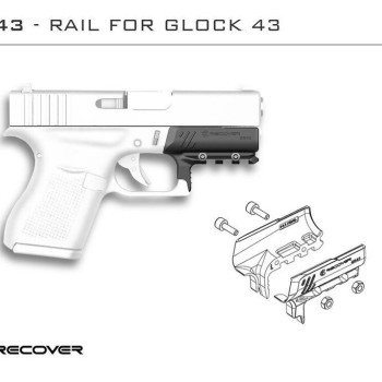 Адаптер с пикатини релса за Glock 43/43X/48 Recover Tactical