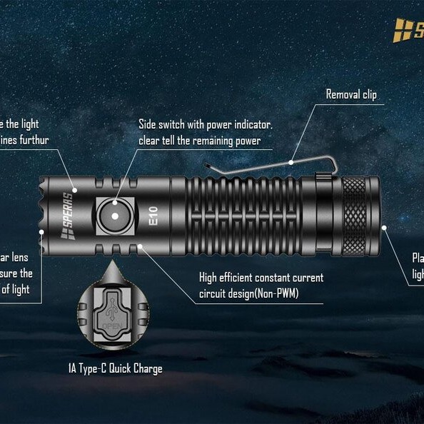 Фенери - Фенер Spears E10 - 1300lm.