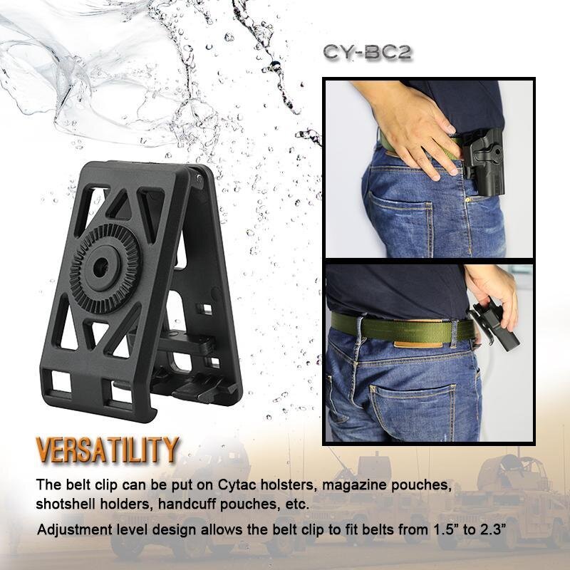 Държачи за пълнители и аксесоари - Kрепеж за колан Amomax, Cytac Tactical Beltloop CY-BC2