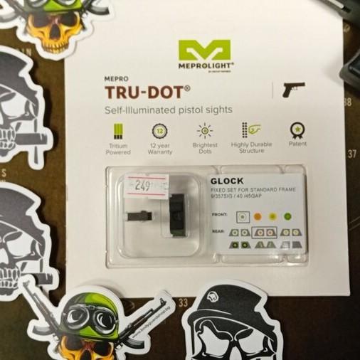 Бързомери - Нощни мерни прибори за Glock 9mm/.40S&W/.357sig Meprolight TRU-DOT G/O