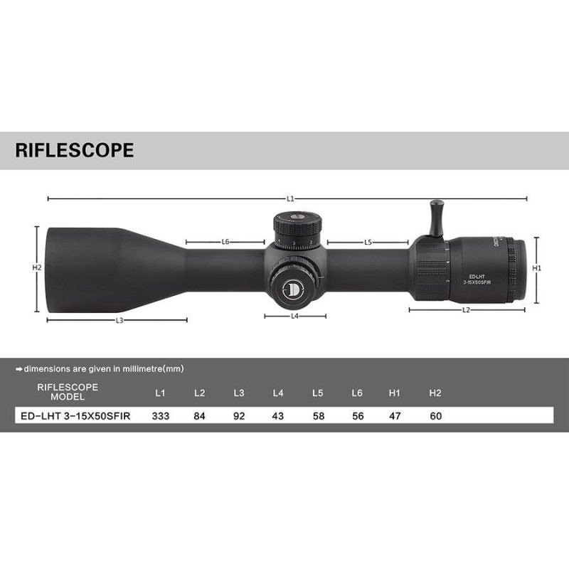 Оптики - Oптика Discovery Optics ED-LHT 3-15x50SFIR