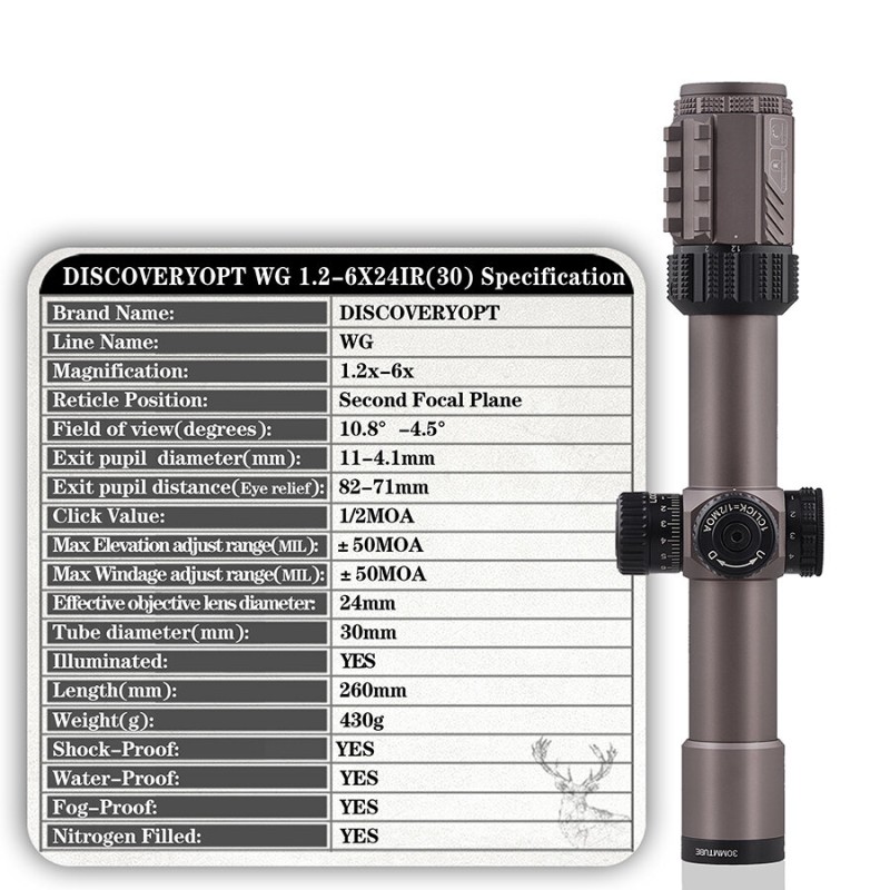 Оптики - Oптика Discovery Optics WG 1.2-6X24IR