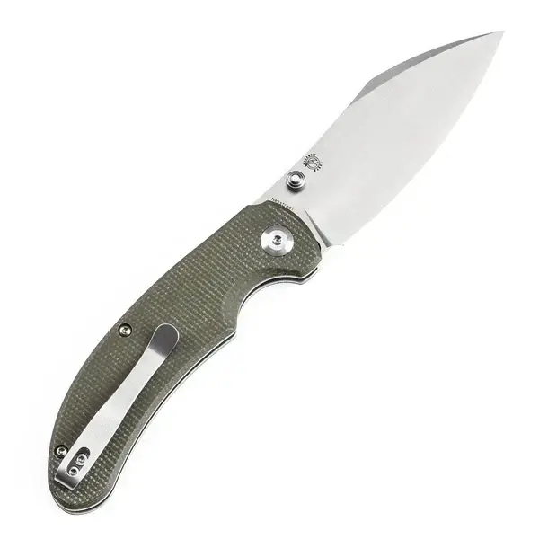 Tanable - Сгъваем нож Tenable Nesstreet Green Micarta Satin 14C28N Blade