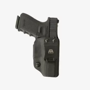 Кайдекс кобур за вътрешно носене ATA GEAR Fantom ver.3 за GLOCK 17; 22 ; 47 Black и фенер Olight PL Mini 2;3/ Baldr RL / S  Направен за фенер Olight BALDR mini RL / S / BL ; Pl mini 2 /3  ; Dulotec G1 и G2 / Streemlight TRL 6