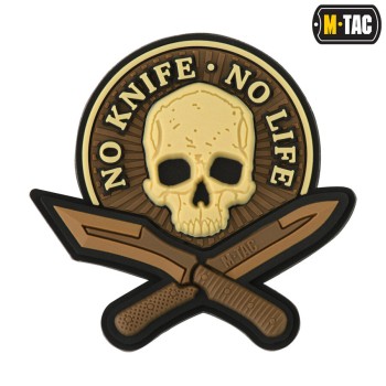 M-Tac patch No Knife - No Life 3D PVC coyote