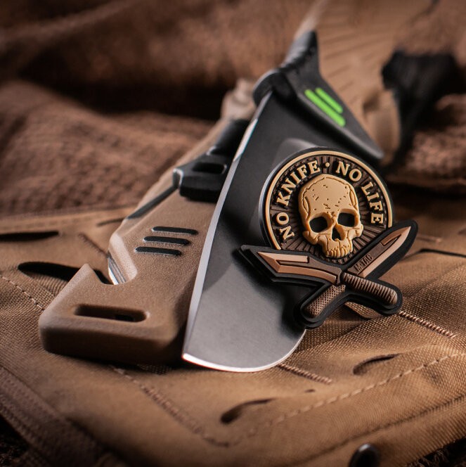 Пачове и велкро панели, аксесоари - M-Tac patch No Knife - No Life 3D PVC coyote