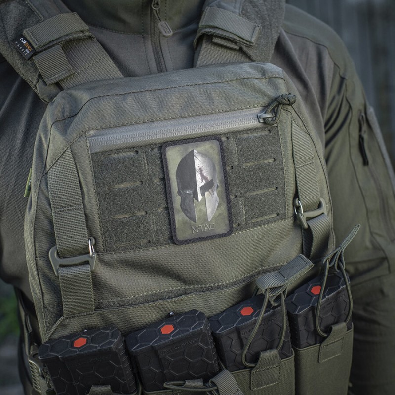 Пачове и велкро панели, аксесоари - M-Tac patch Spartan Helmet Black - Cordura 500D