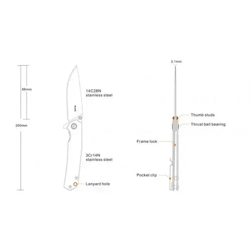 Ruike - Сгъваем нож RUIKE P801-SF