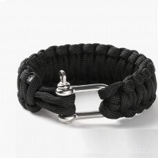 Тактическа гривна Paracord Black Element Airsoft -Черна