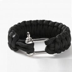 Паракорд - Тактическа гривна Paracord Black Element Airsoft -Черна